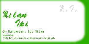 milan ipi business card